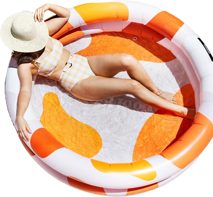 Round Inflatable Pool - Family Swimming Pool for Kids