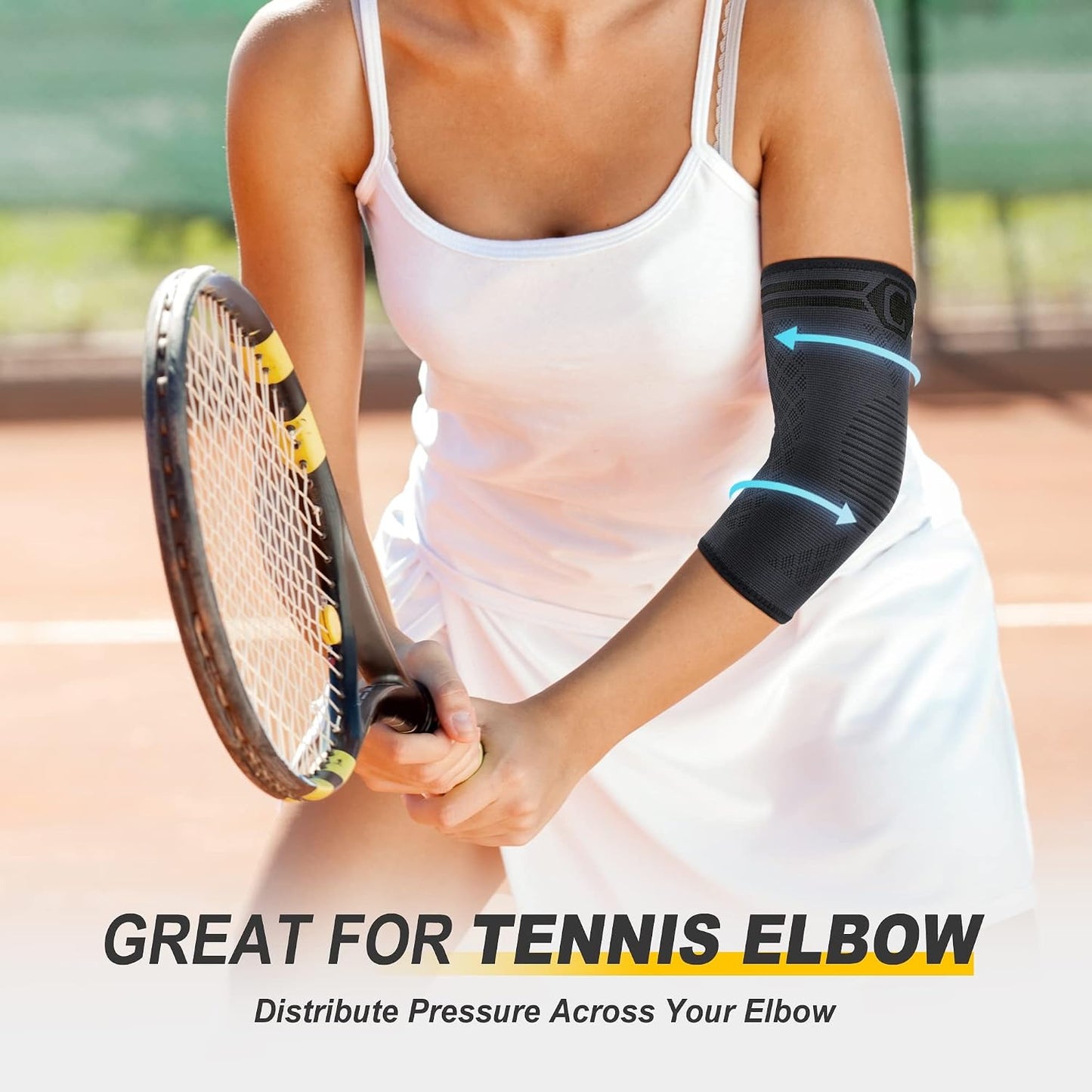 2-Pack Elbow Brace for Tennis Elbow & Tendonitis – Compression Sleeve for Golfer's Elbow, Arthritis & Pain Relief | Men & Women