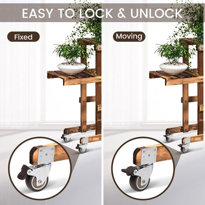 Side Mount Casters 2 Inch L-Shaped Small Rubber Caster Set of 4, Ball Bearing 360 Degree Plate Swivel Castors Wheel 600 LBS