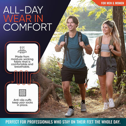 Ankle Brace Socks - Ankle Compression Sleeve - Foot Brace for Women & Men - Tendonitis & Arthritis Ankle Support Sports Running