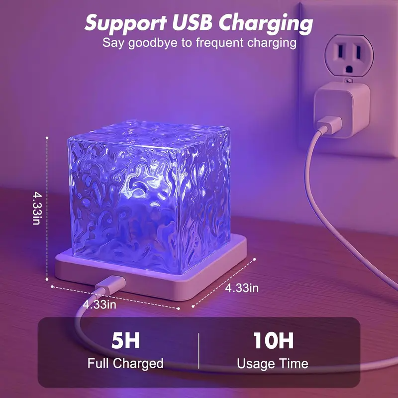 Ocean Wave Shower Light – 16-Color Rechargeable Projector Lamp with Remote
