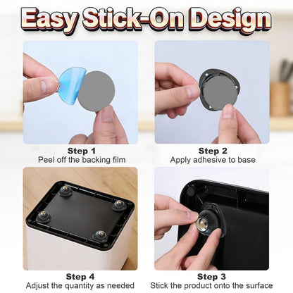 Heavy Duty Self Adhesive Furniture Casters 4 Pack Stick-On Swivel Wheels
