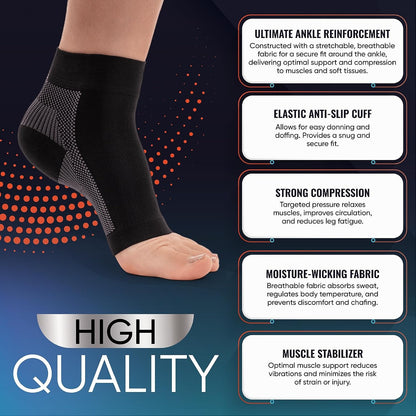 Ankle Brace Socks - Ankle Compression Sleeve - Foot Brace for Women & Men - Tendonitis & Arthritis Ankle Support Sports Running