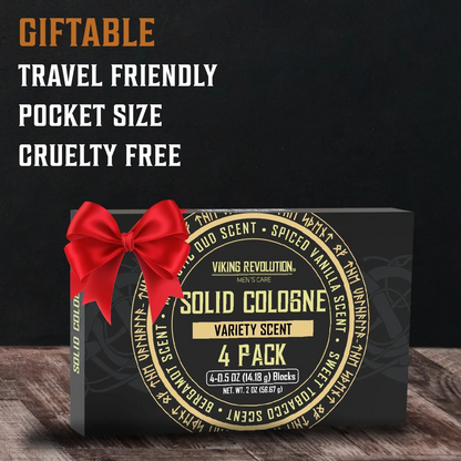 Solid Cologne for Men – Travel Size Tins | Alcohol-Free Balm | Multiple Scents