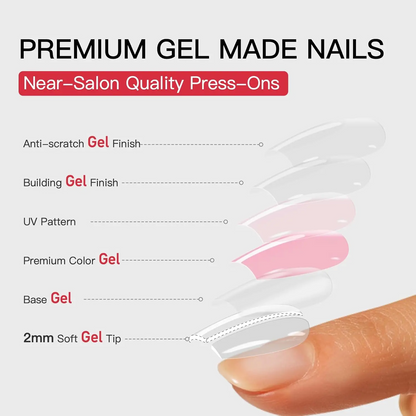 CurvLife 30-Piece Short Squoval Press-On Nails
