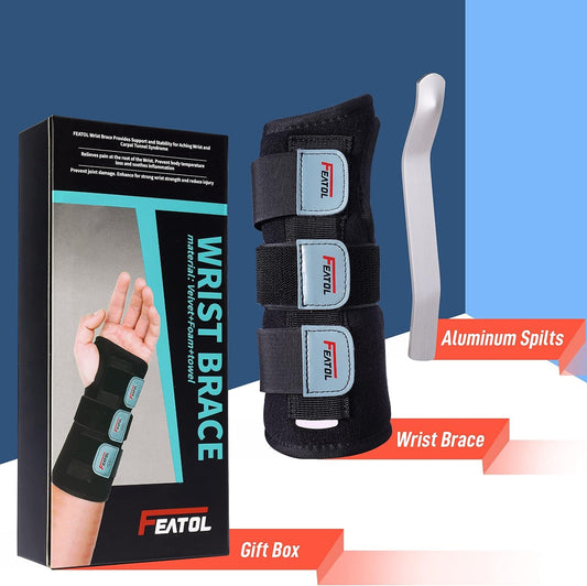 Wrist Brace Hand Brace, Carpal Tunnel Wrist Splint Night Support for Women Men, Pain Relief Support -Tendonitis, Arthritis, Sprain