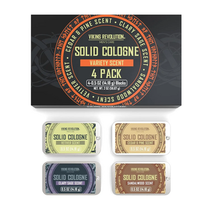 Solid Cologne for Men – Travel Size Tins | Alcohol-Free Balm | Multiple Scents