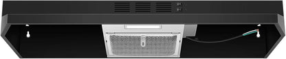 30 inch Range Hood Ducted/Ductless Convertible Stainless Steel Range Hood Under Cabinet with Rocker Button Control,Vent Hood with LED Light,2 Speed Exhaust Fan,Under Cabinet Hood,Silver