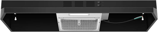 30 inch Range Hood Ducted/Ductless Convertible Stainless Steel Range Hood Under Cabinet with Rocker Button Control,Vent Hood with LED Light,2 Speed Exhaust Fan,Under Cabinet Hood,Silver