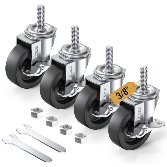 Caster Wheels 3 inch Locking Casters Set of 4