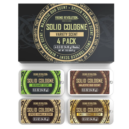 Solid Cologne for Men – Travel Size Tins | Alcohol-Free Balm | Multiple Scents