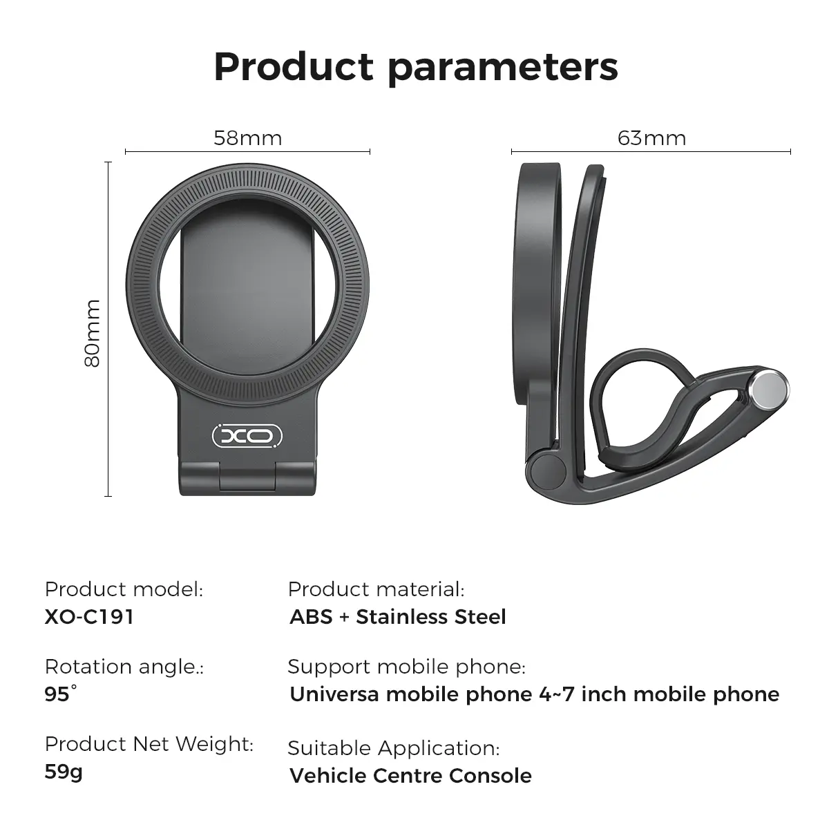 Magnetic Car Phone Mount – 360° Hands-Free Holder | MagSafe Compatible iPhone 17/16/15/14/13/12