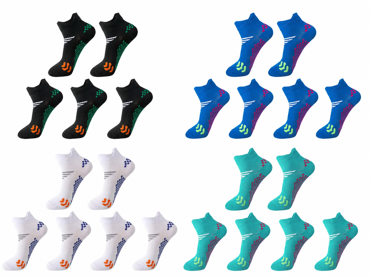 INNENS Compression Ankle Socks 3 Pairs – 8-15 mmHg Athletic Low Cut for Men & Women